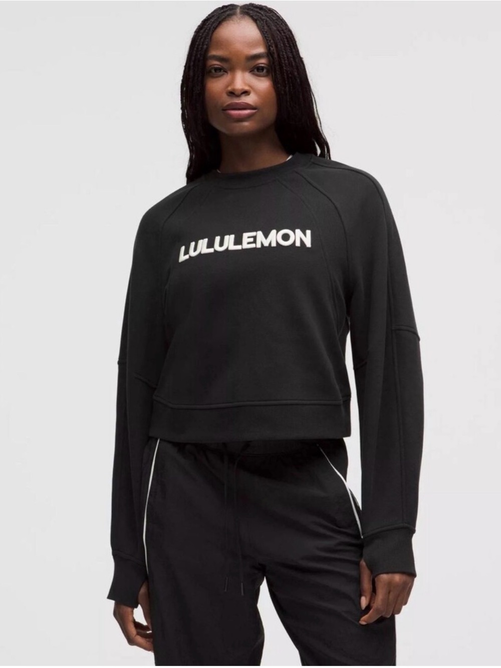 Lululemon Scuba Oversized Pullover Sweatshirt Logo Black